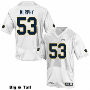 Notre Dame Fighting Irish Men's Quinn Murphy #53 White Under Armour Authentic Stitched Big & Tall College NCAA Football Jersey JYK7299HO